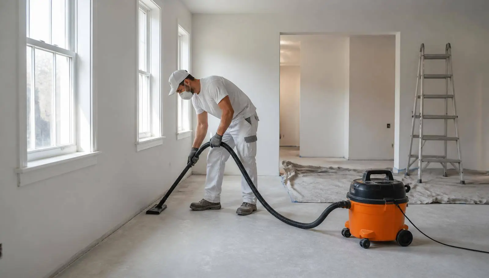 Newly renovated kitchen left spotless and move-in ready after a post-construction cleanup